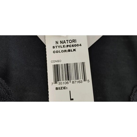 Natori Congo Pajama Top Womens Large Black Loungewear Lace Long Sleeve Pj Shirt - Picture 5 of 9